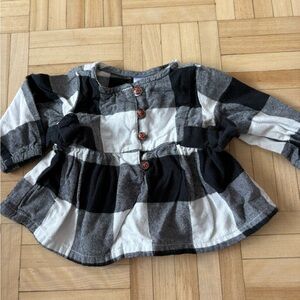 Carter's Black and White Plaid Kids Dress